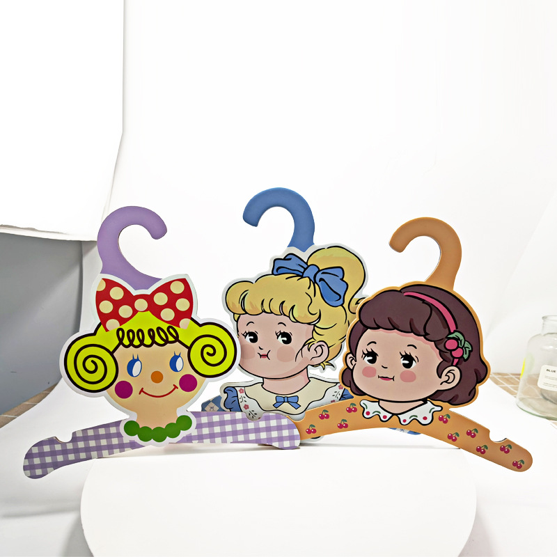 Fsc Clothing Paper Hanger Custom Jk Creative Kidsren's Cartoon Paper Cardboard Clothes Hanger Wholesale Customization