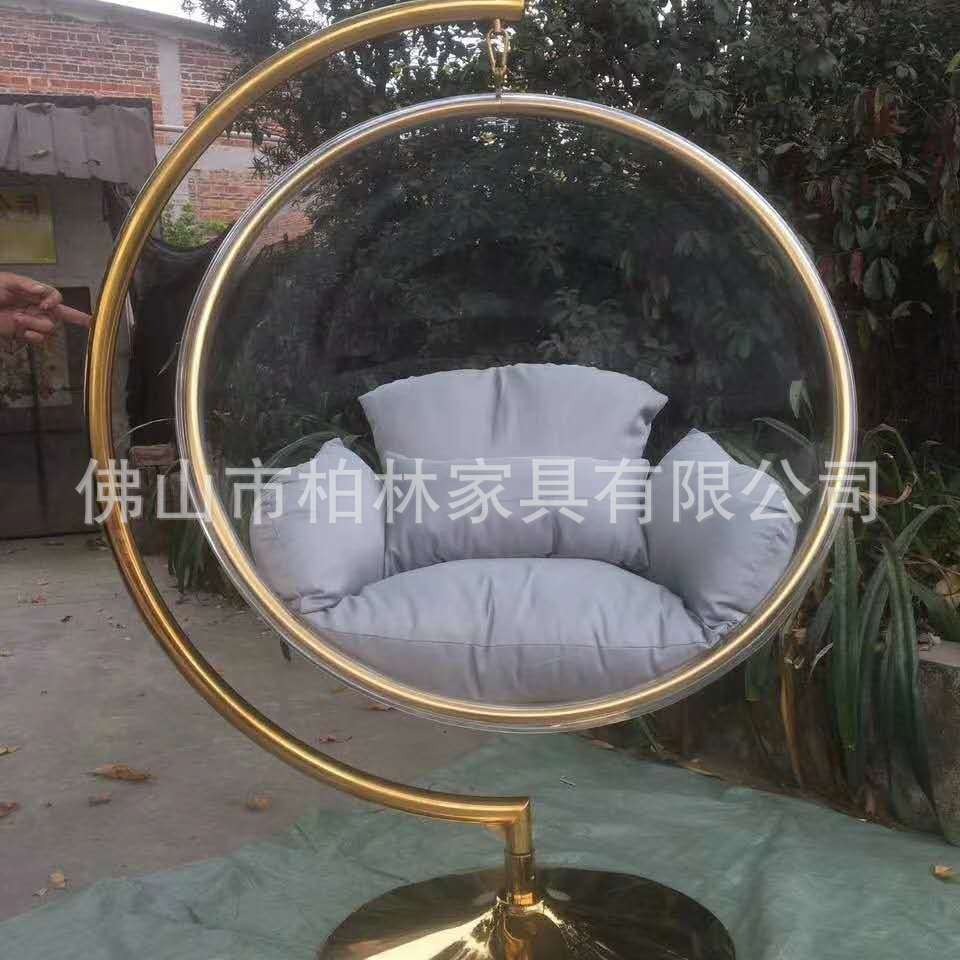 Transparent bubble chair, swing chair floor transparent ball acrylic bubble chair Space chair Manufacturers