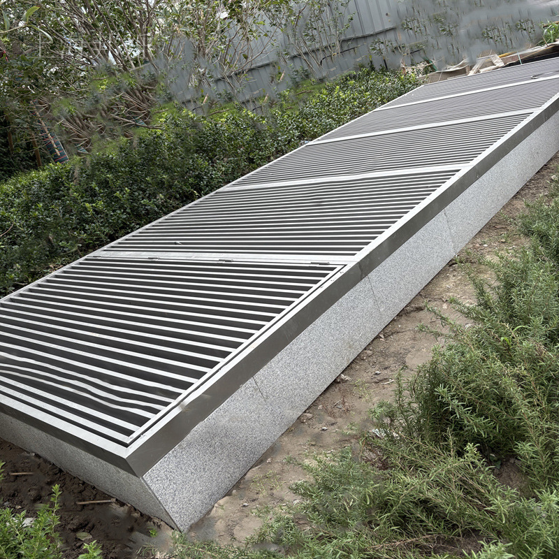 Outdoor Landscape Basement Stainless Steel Light Well Custom Metal Grille Welding Shanghai Landscape Small Landscape Corridor