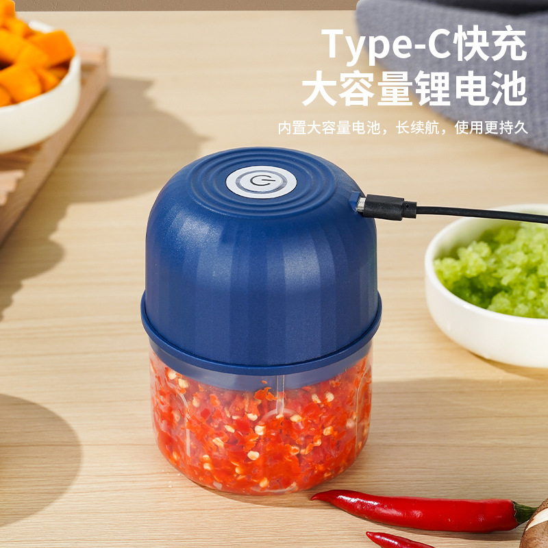 Jll7010 Mini Garlic Press Garlic Masher Rechargeable Food Processor Minced Meat Stuffing Food Supplement Food Processor