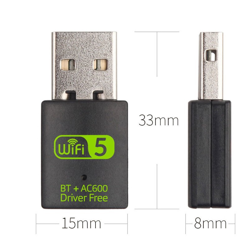 600m dual band bluetooth wireless network card wireless receiver usb bluetooth wifi adapter