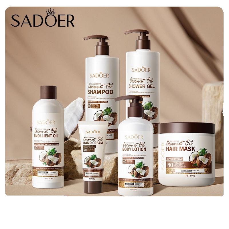 Набор увлажняющего ухода с кокосом, лосьон для тела, шампунь, гель для душа, товары для ухода за кожей, оптовая торговля
