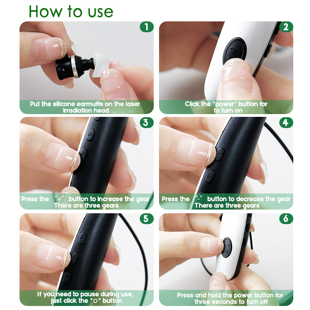 Factory Direct Sales Hanging Neck Type Nasal and Ear Canal Laser Irradiation Instrument 650Nm Laser Light Wave Instrument Physiotherapy Instrument Cross-Border Wholesale