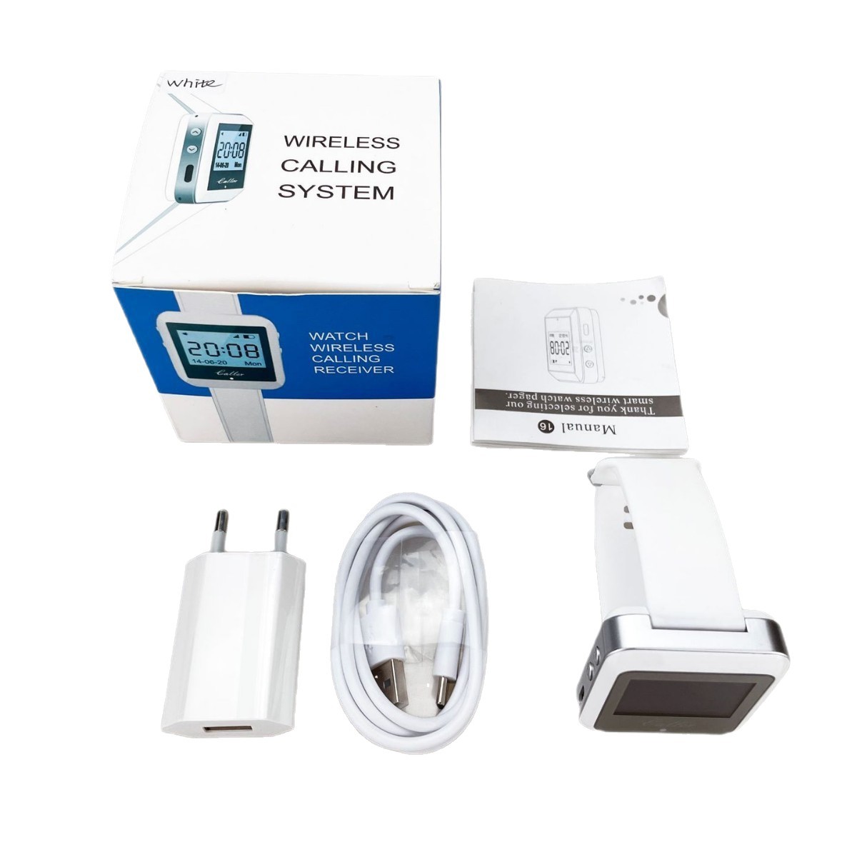 Wireless Pager Waterproof Watch Restaurant Service Bell Commercial Bank Queue Pager Vibrating Bracelet Receiver