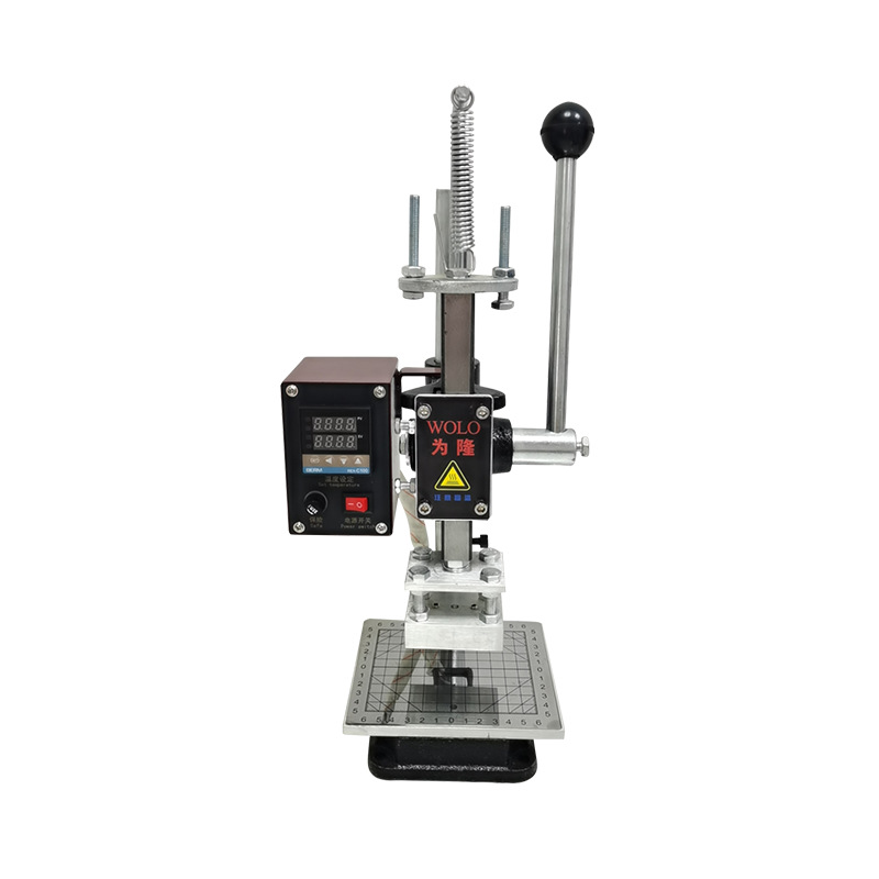 Small Manual Hot Stamping Machine logo Paper Business Card Leather Wallet Hot Indentation Hot Stamping Plastic Wood Imprinting Machine