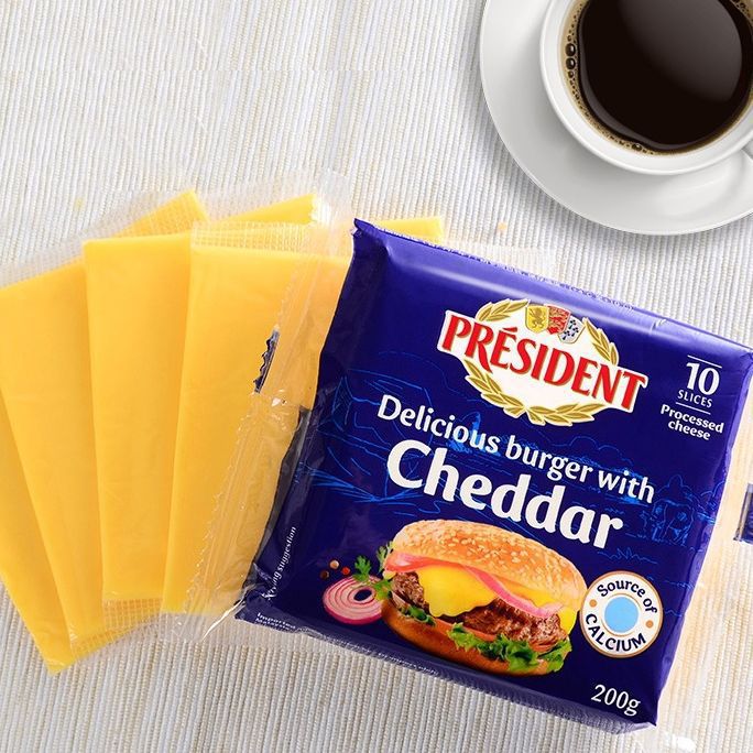 Postage President Hamburger Cheese 200g French Imported Sandwich Bang Cheese Breakfast Baking