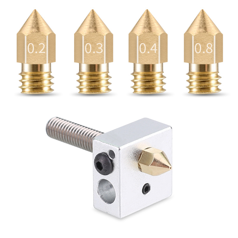 оптовая латунная насадка аксессуары для 3D принтера mk8 заостренная латунная насадка для печати с подповерхностной гравировкой