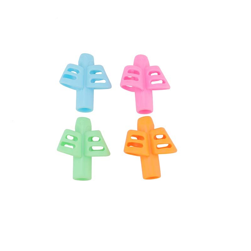 Factory Direct Sales Cross-Border Children's Pencil Grip Practice Writing Posture Corrector Soft Rubber Pencil Sleeve Elementary School Stationery