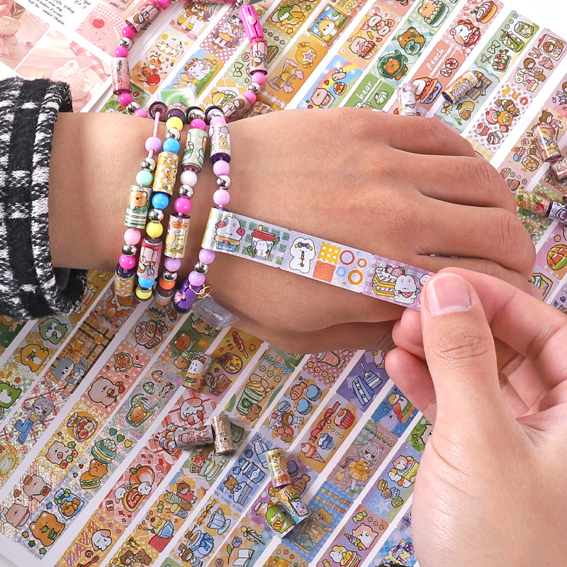 Cross-border explosions stickirolls stickers beads string music stickers bracelet beads beads tear stickers