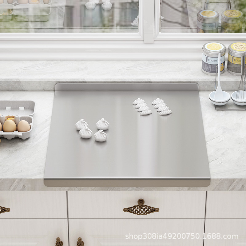 Stainless Steel Cutting Board Panel Household and Panel Rolling Panel Kneading Panel Baking Thickened Chopping Board Large Kitchen Cutting Board