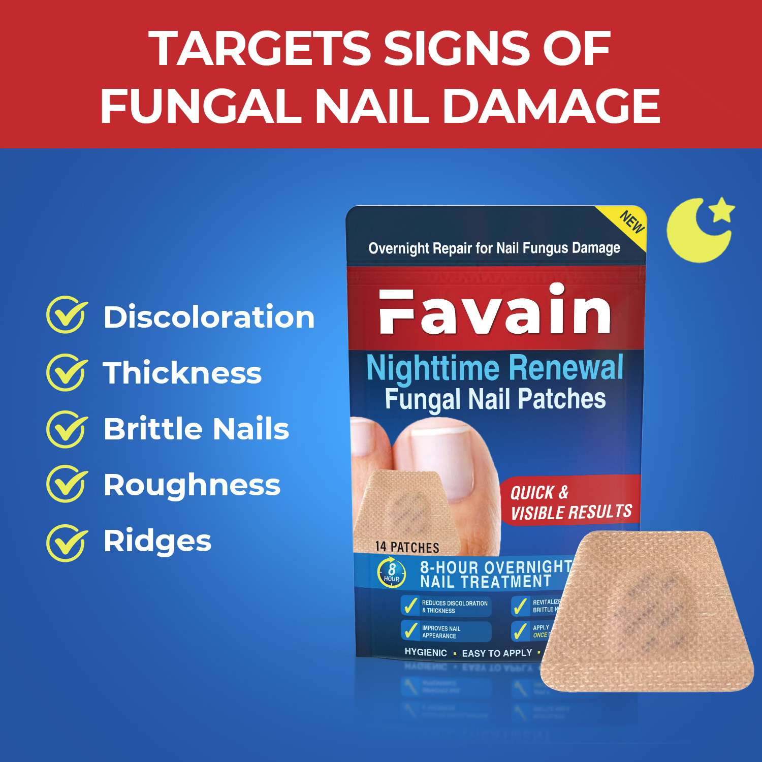 Favain Cross-Border Nail Stickers, Nail Repair Correction Stickers, Foot Care Nail Stickers