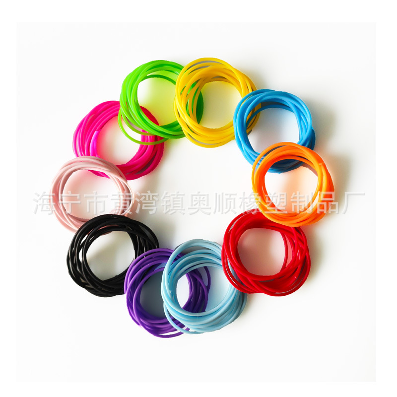 Оптовая силиконовая резинка, одноразовая эластичная резинка, цветные резинки, аксессуары для волос