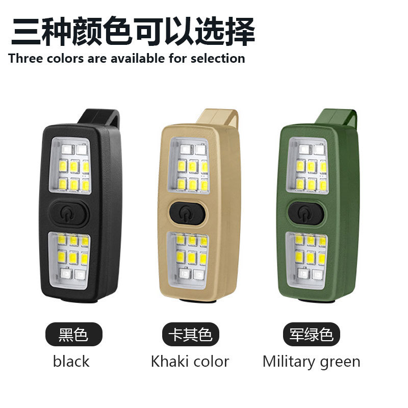 Cross-Border New Outdoor Camping Hat Clip Light Portable Cycling Night Running Warning Light Outdoor Multi-Purpose Emergency Light