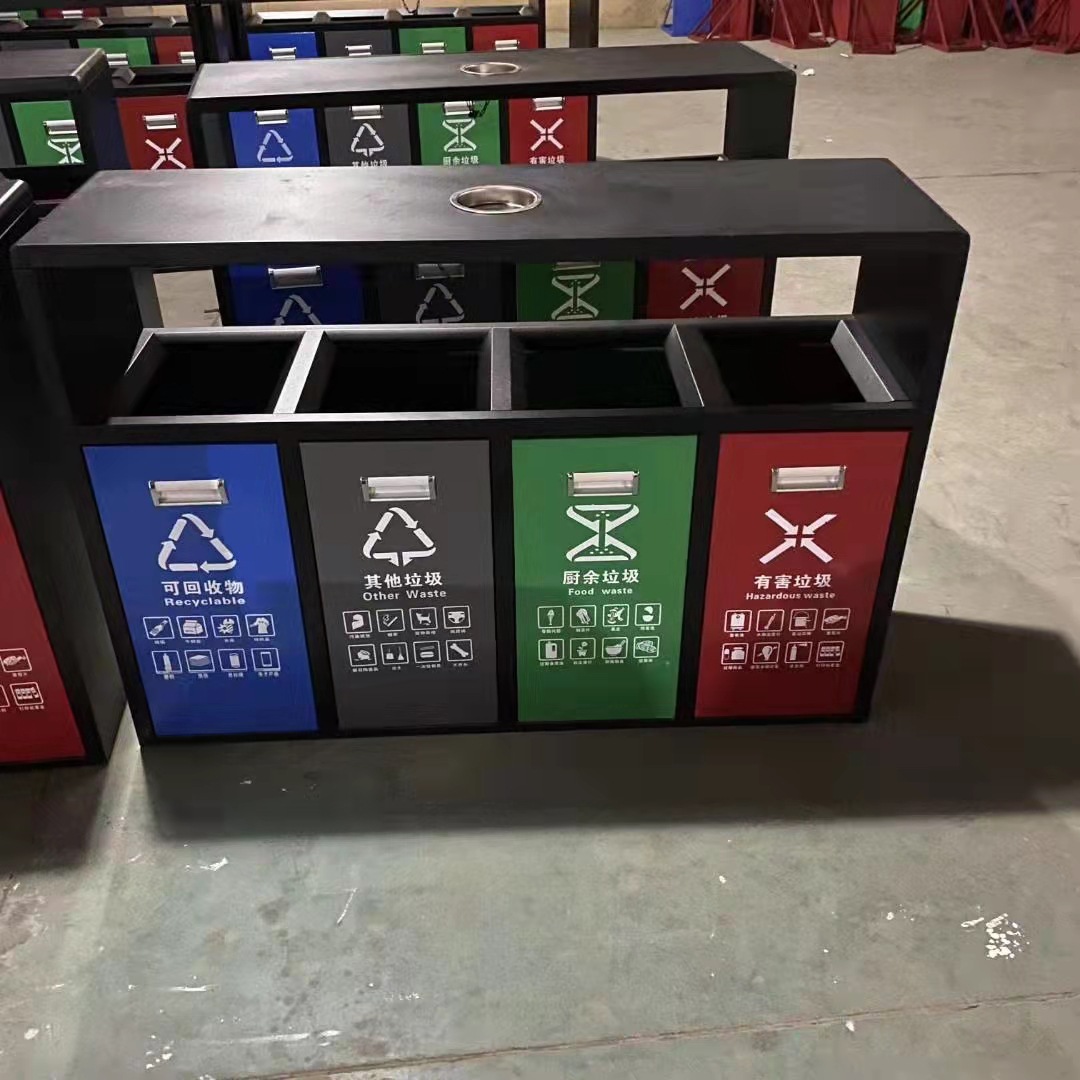 Мусорные ведра двухкатегорийные, окрашенные, для трех или четырех цветочных горшков, разделение на сухое и мокрое, коммерческое использование, Star Wars, Spider-Man, перерабатываемые