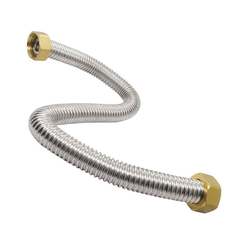 1inch Dn25 Authentic 304 Stainless Steel Corrugated Pipe Hose, Water Inlet Pipe and Outlet Pipe, the Length Can Be Customized
