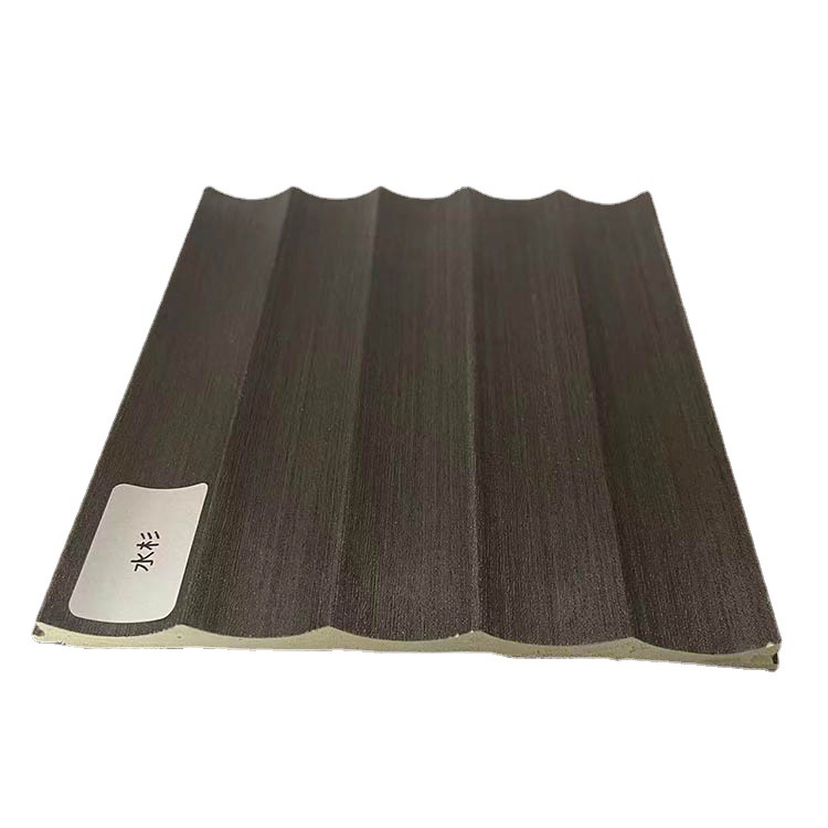 Wpc Bamboo Wood Fiber Interior Panel Skirting Molding Board Bamboo Wood Solid Wave Board Wholesale Wall Panel
