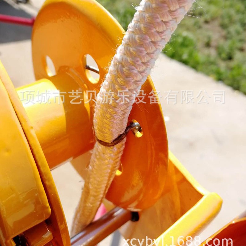 Children's commercial hand-cranking bungee trampoline accessories hand-cranking machine outdoor folding bungee hand-cranking handle factory supply