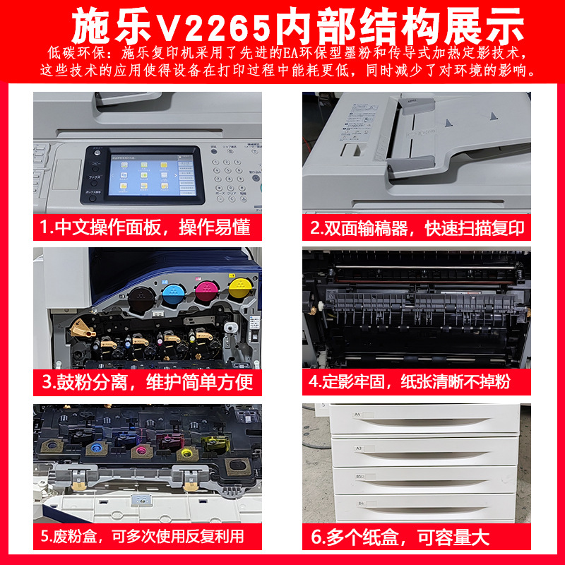 Xerox 2260 2265 Colorful Laser Printer A3 Copier 8055 Scanning All-In-One Office Commercial