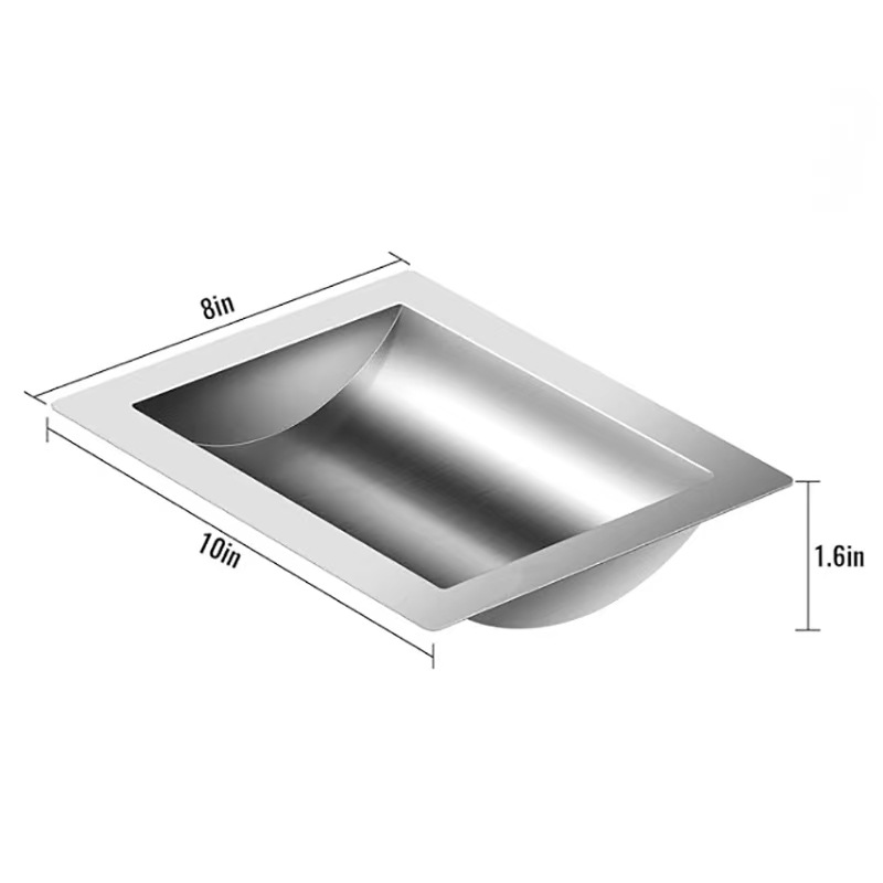 25cm 10inch 304 Stainless Steel Bank Channel Slot Hospital Counter Window Cashier Slot Cash Slot