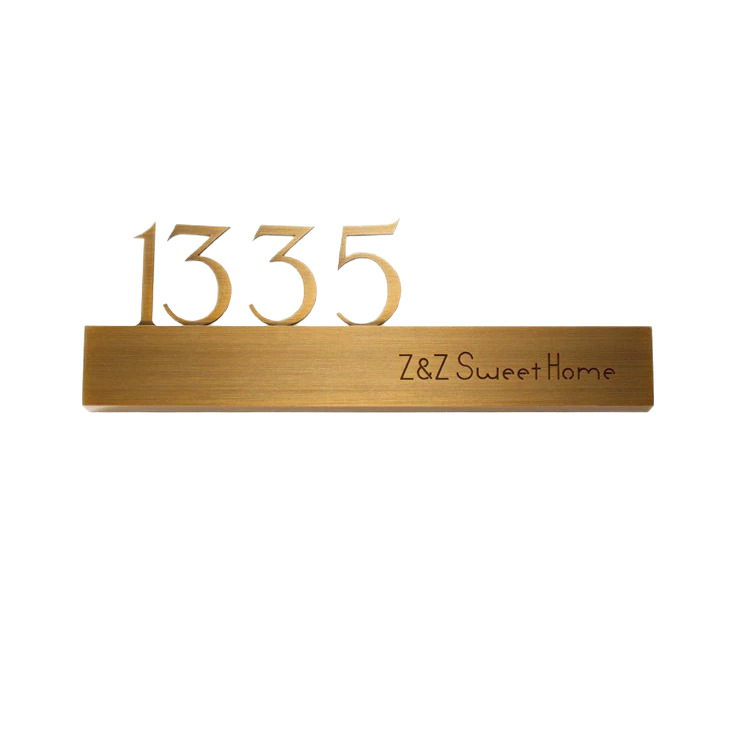 Stainless Steel with Metal Logo Hotel and Guesthouse Room Indoor Compartment Guide Sign Hanging Sign Courtyard Entrance Door