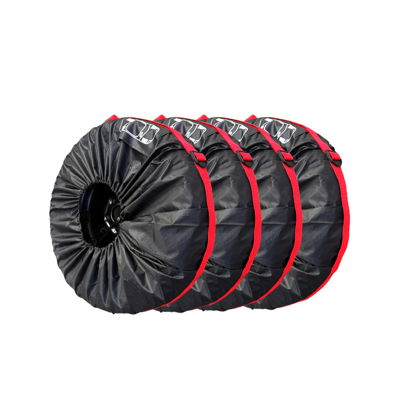 Cross-Border Hot Selling 190t Polyester Taffeta Tire Cover Car Spare Tire Cover Snow Tire Storage Bag Wheel Cover Protective Cover
