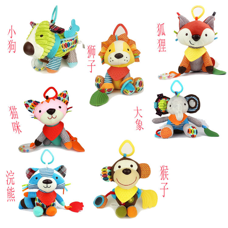 Baby toy soothing Doll Newborn Baby plush doll animal car stroller stroller pendant toy