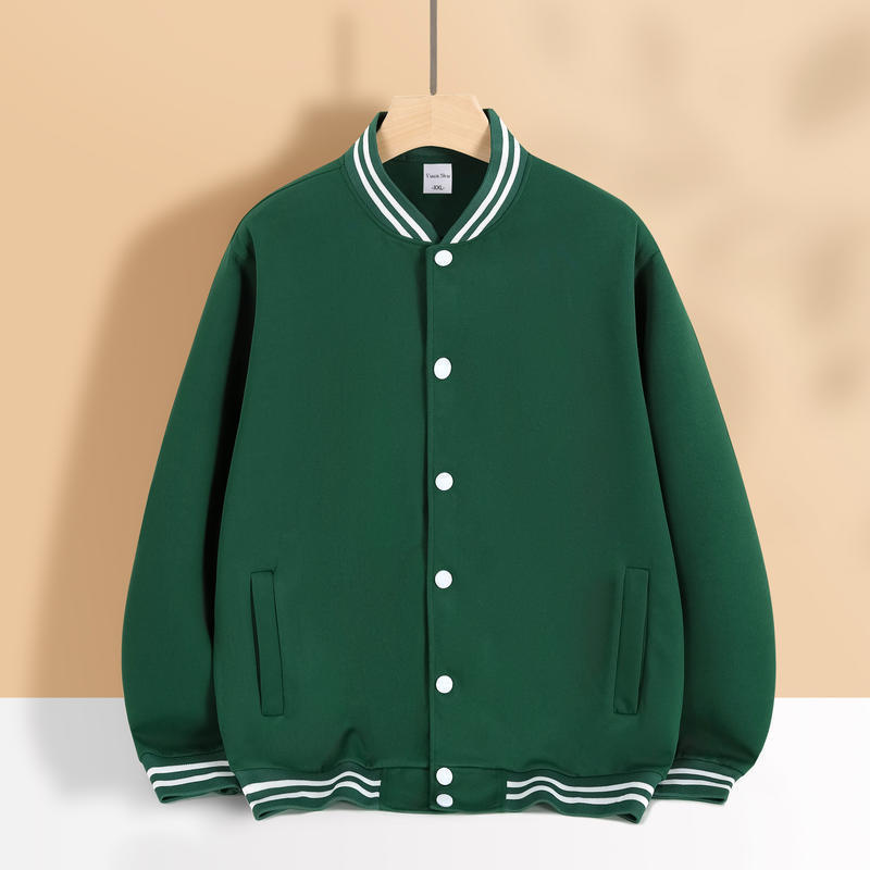 Autumn and Winter Workwear Baseball Uniforms Custom Printed Training Institution Corporate Group Class Uniforms Printed Logo Cardigan Jacket