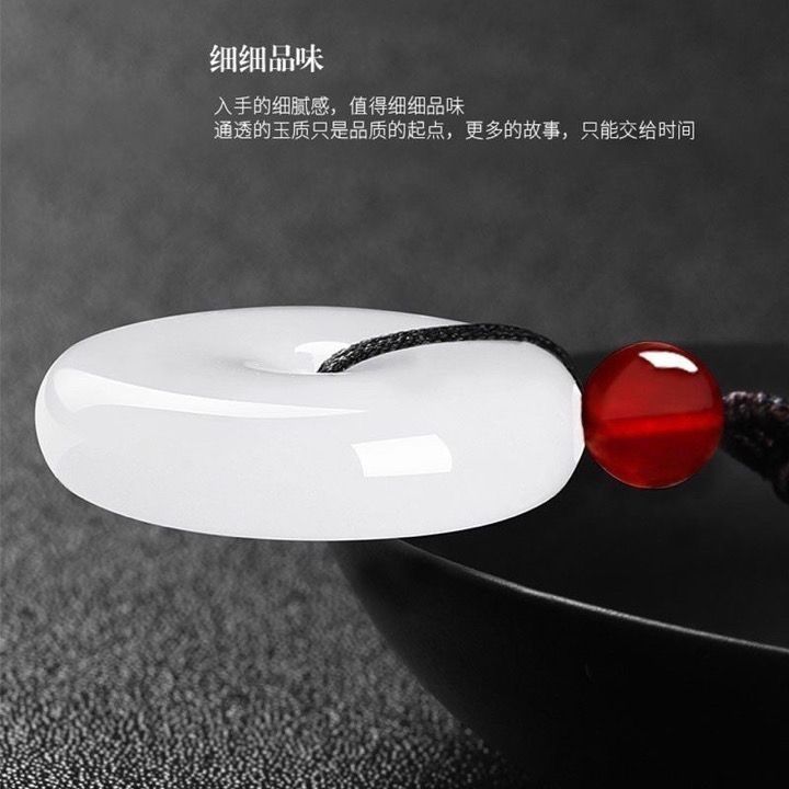 Wholesale pure natural safety buckle large pendant men and women couple's jade pendant safety buckle jade pendant jade necklace