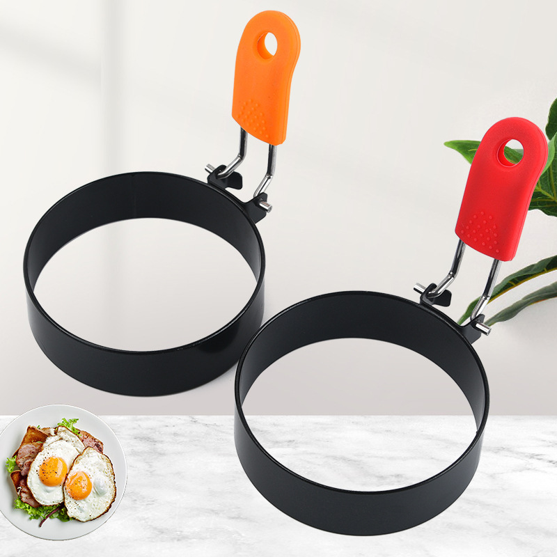 Round Omelette Egg Ring Egg Ring Egg Ring Silicone Handle Egg Ring Non-stick Omelette Omelette Mold