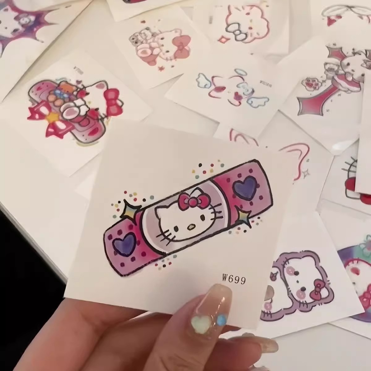 Colorful Kitty Cat Tattoo Waterproof Washable Non-Toxic Girl Lasting Cartoon Cute Sticker Figure Skin Nice