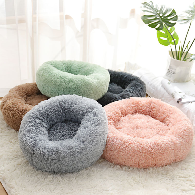 Popular Plush Winter Warm Dog Bed Cat Cage All-Season Universal Cat Nest Round Pet Supplies Nest Mat