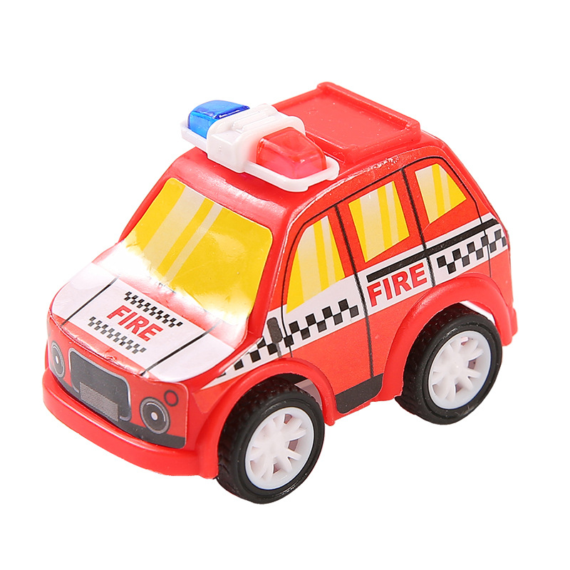 Children's Pullback Truck Fire Truck Engineering Truck Mini Car Model Little Boy Car Excavator Toy Gift