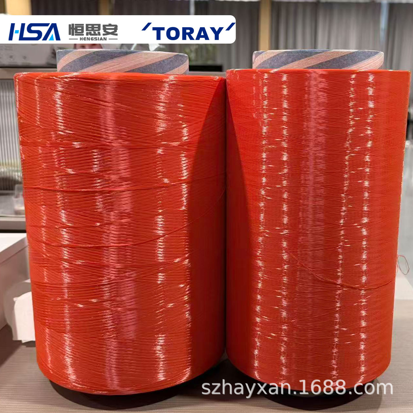 Toray Toray Orange Red Meta-Aramid Filament Flame Retardant High Temperature Resistant Fireproof Fiber Inventory Can Be Supplied for a Long Time