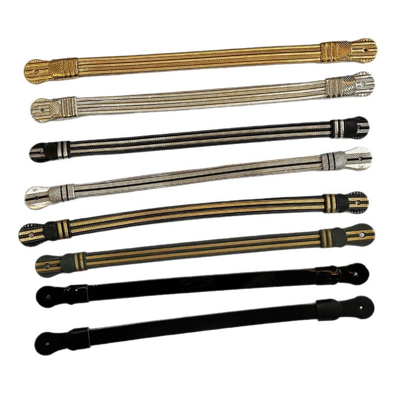 Golden silver Polymer PU Leather Cap Cover with Adjustable Leather Band Hat Accessories Clothing Belt Accessories