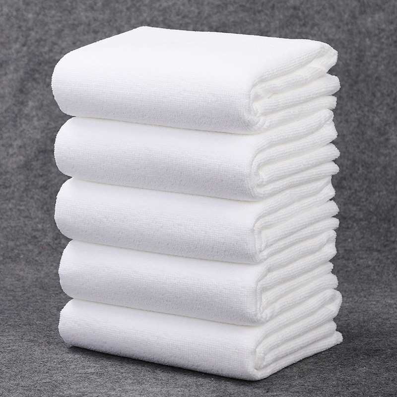 Factory sales wholesale thickened white towel Hotel hotel bath hall disposable barber shop white towel square towel