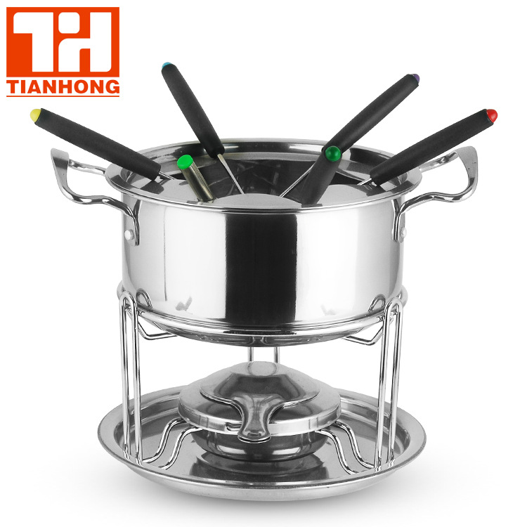 Плита из нержавеющей стали 410 для сыра, плита для мороженого, сыра, шоколада, спиртовая плита, маленький горячий горшок для самообслуживания Шабу Шабу