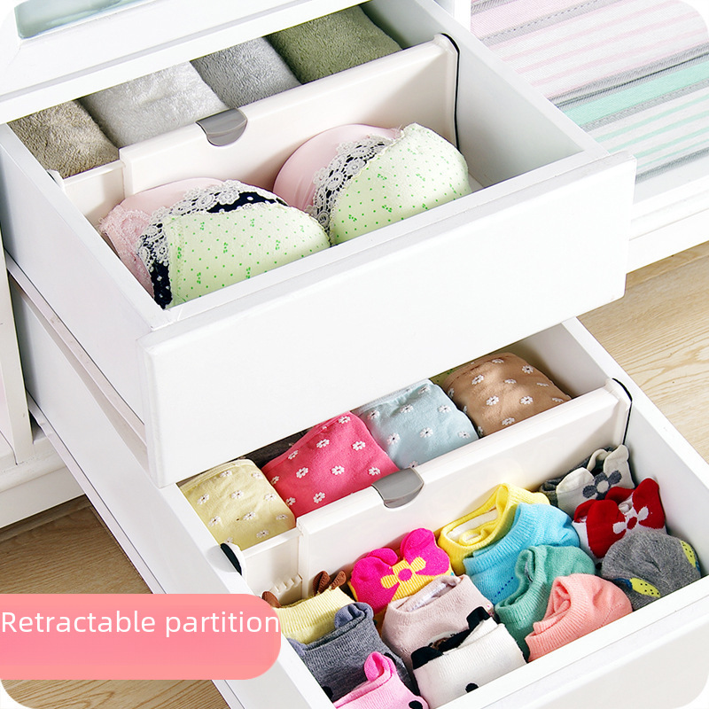 Drawer type partition creative free combination drawer storage wardrobe socks partition retractable drawer partition