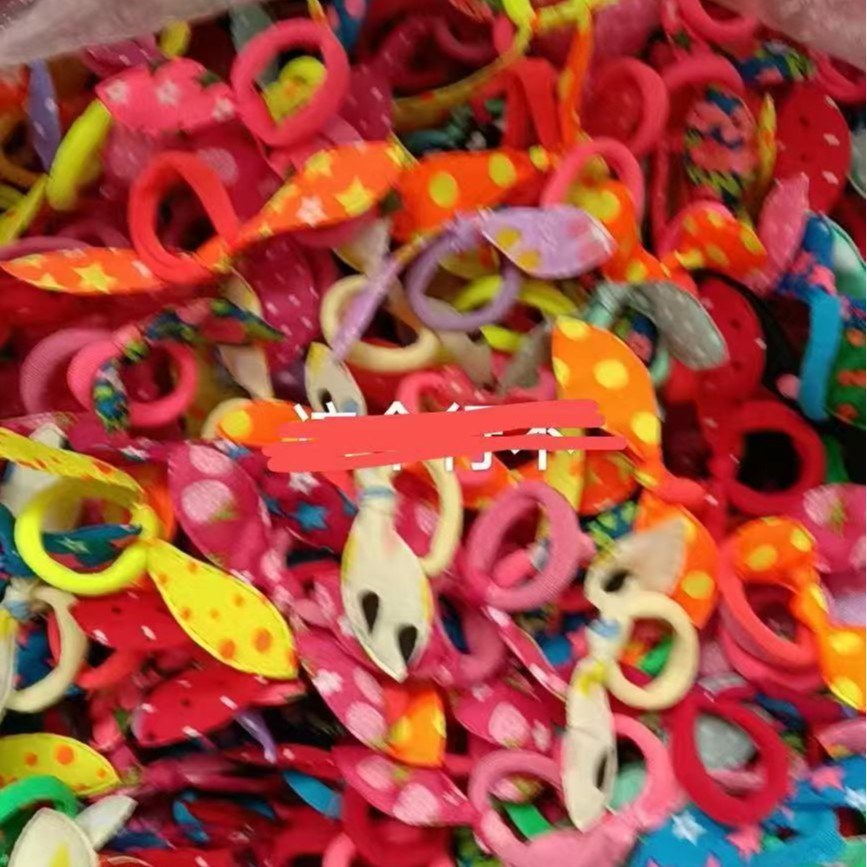 Cute Rabbit Ear Hair Band, Kidsren's Towel Hair Rope, Small Floral Polka Dot Fabric Headband, Baby's Hair Band Does Not Hurt the Hair