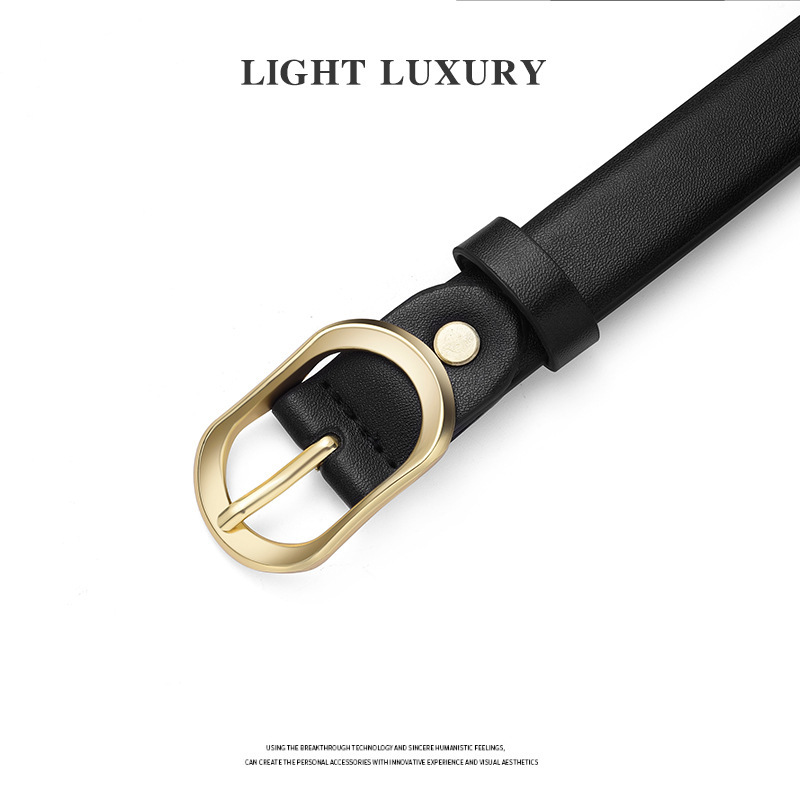 New Women's Leather Belt Casual Female Students Simple All-match Trend Matching Jeans Trouser Belt Simple Fashion