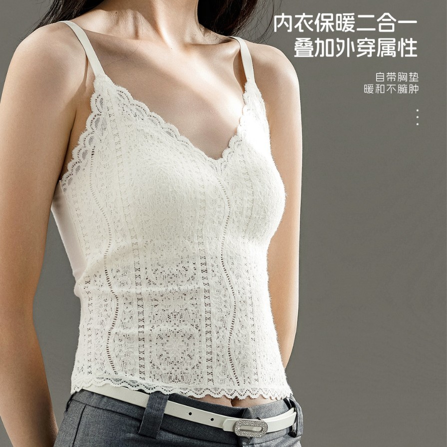 Восемь тысяч восемьсот шестьдесят три C # кружевной термальный жилет, осенне-зимний комбинезон с подушечками для груди, пуш-ап внутренний слой