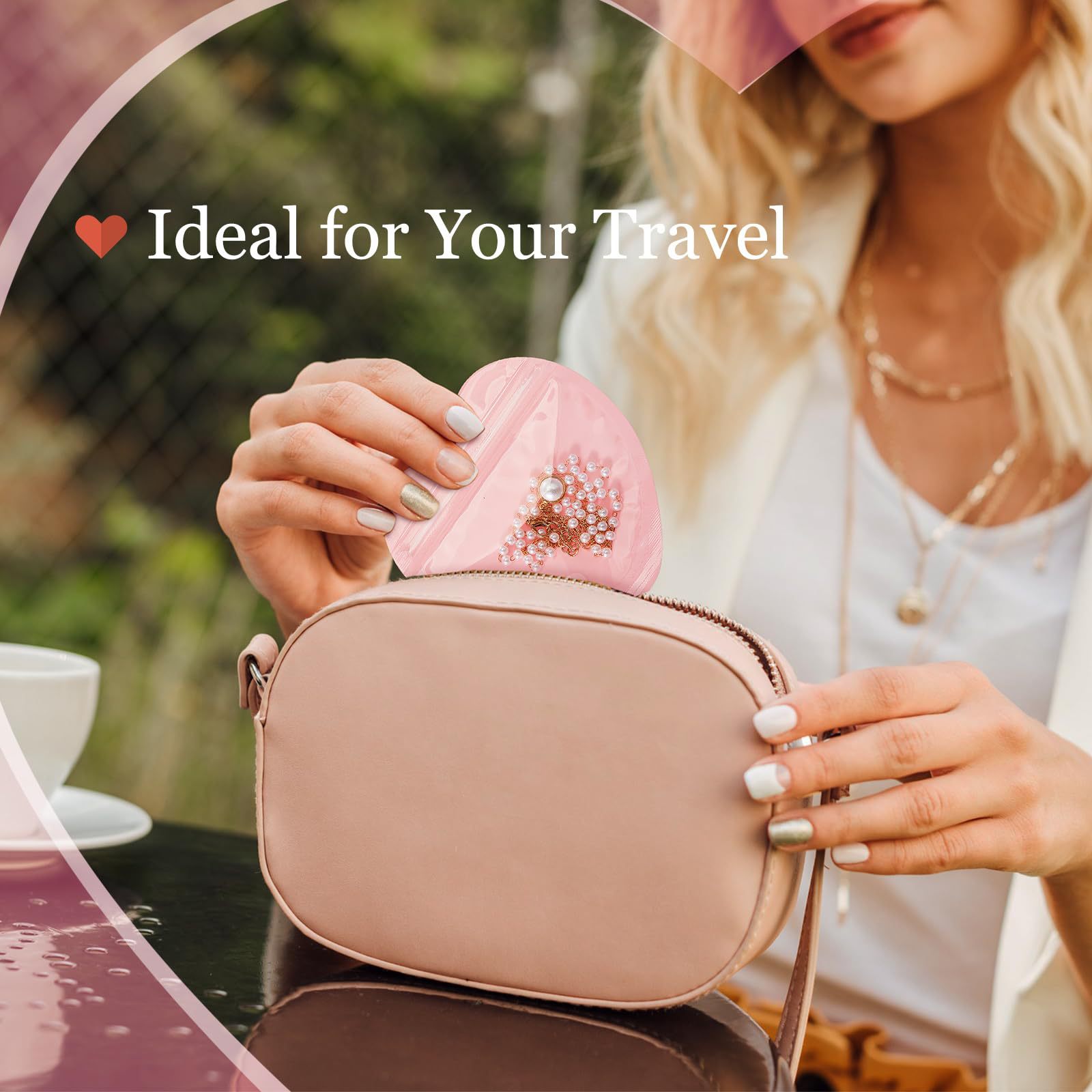 PVC Heart-shaped Jewelry Small Bag Cute Love Special-shaped Self-sealing Bag Gift Sealing Bag Self-sealing Bag