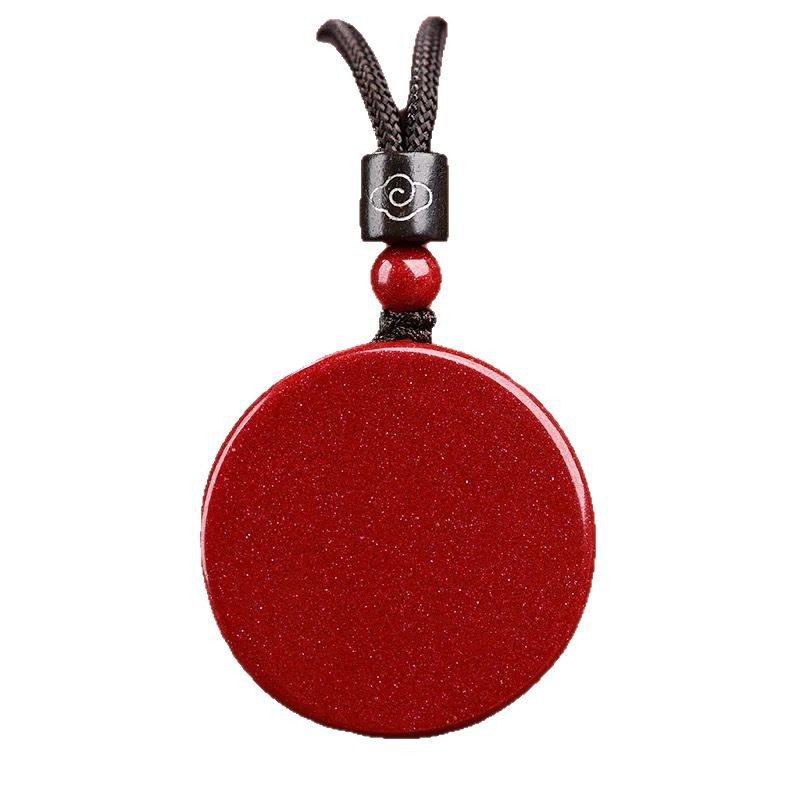 Purple Gold Shower Pendant, Plain Round Pendant, Men's and Women's Low-Content Necklace, Zodiac Year Gift