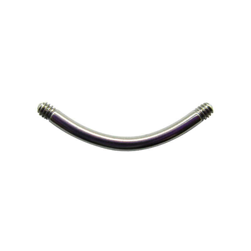 Meier stainless steel umbilical ring curved rod eyebrow nail threaded rod banana ring titanium steel puncture needle umbilical nail jewelry accessories wholesale