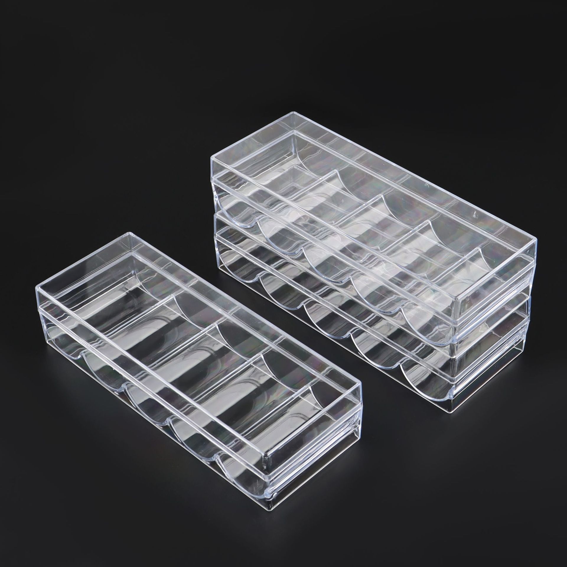 Can hold 100 chip box Texas Hold'em transparent card plate chip rack integral coin storage box