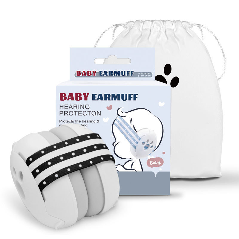 Baby anti-noise earmuffs children's sleep sound insulation headphones learning children's protective earmuffs hair band