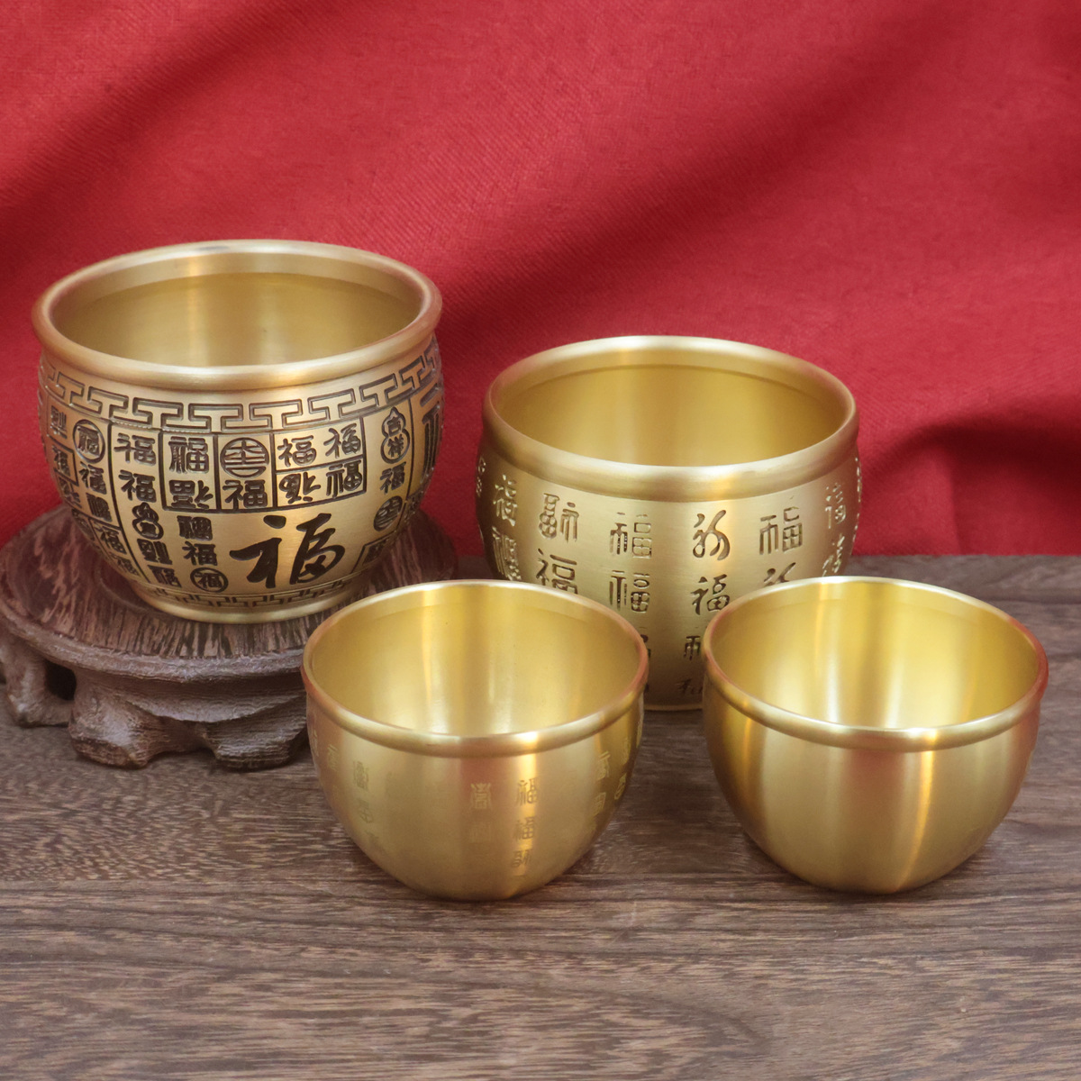 Латунный цилиндр Баифу рисовый цилиндр рог изобилия украшения для привлечения богатства домашний декор офисные удачные изделия оптовая