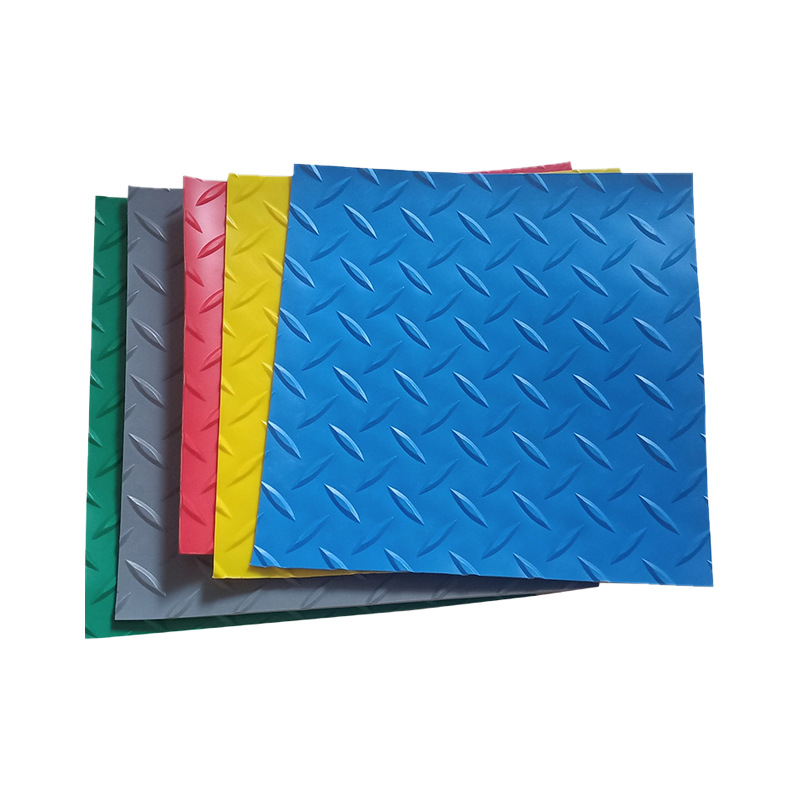 Customized Anti-Slip Willow Leaf Pattern Rubber Mat, Rubber Mat, Striped Round Buckle Five-Bar T-Shaped Pattern Anti-Slip Rubber Floor Mat