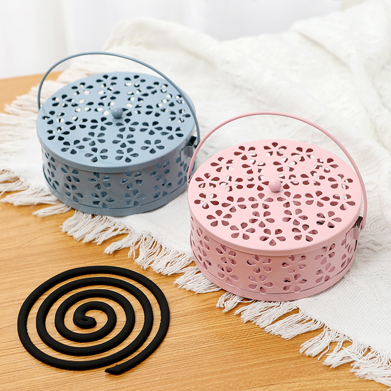 ♡Creative Mosquito Incense Box Thick Mosquito Incense Box with Lid Fireproof Household Mosquito Incense Tray Outdoor Fireproof Mosquito Incense Tray
