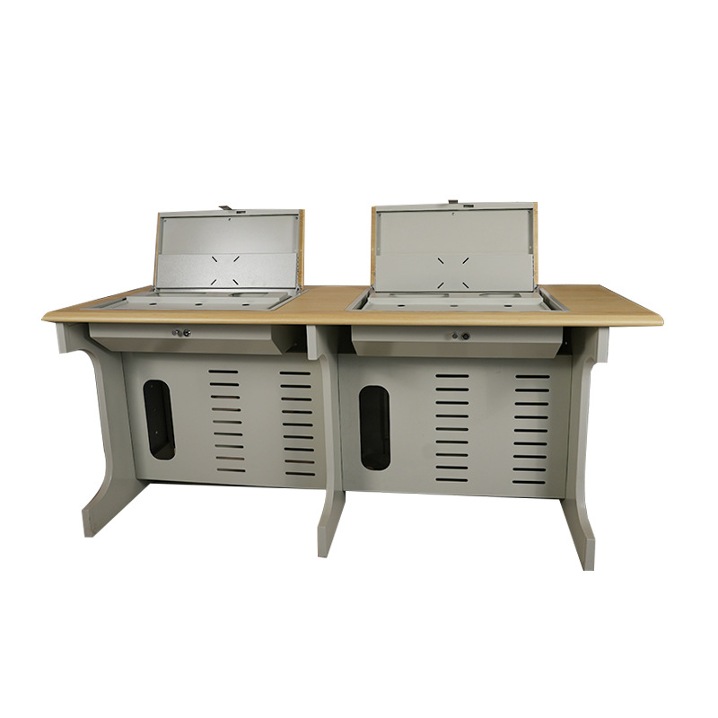 Flip Computer Table Multimedia Classroom Computer Table School Training Table Computer Room Hidden Table Embedded Double Study Table