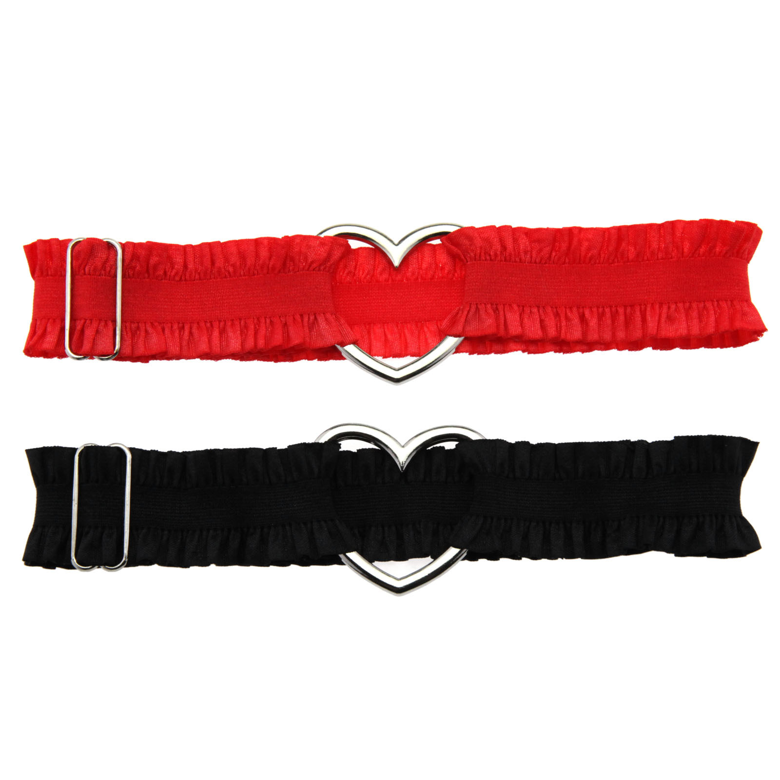 Fashion Simple Elastic Lace Lace Leg with Leg Loop Alloy Heart Love Thigh Ring Sexy Sweet Garter Belt